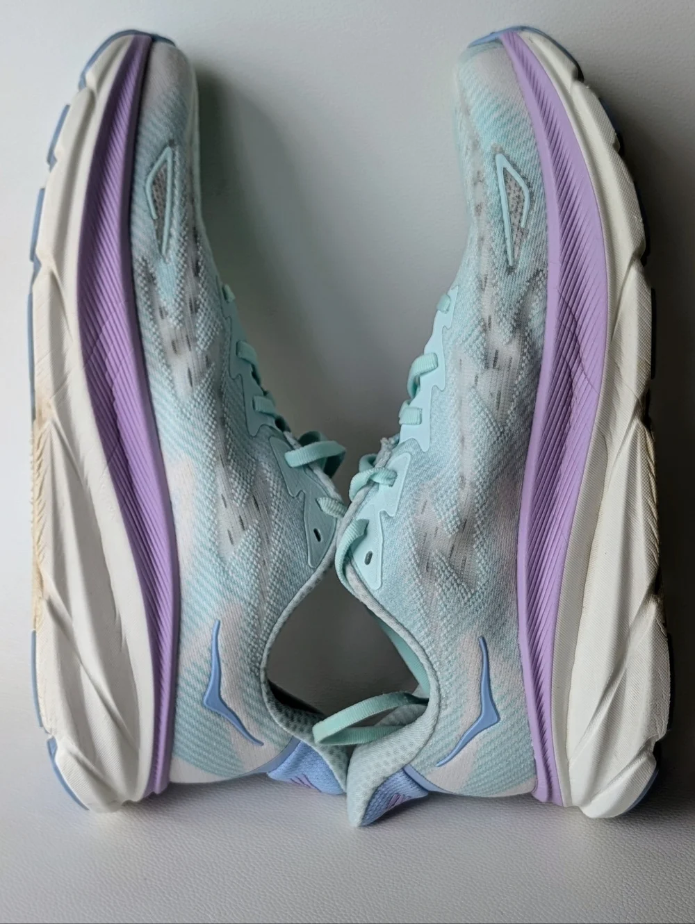 Hoka Clifton 9 Womens Running Shoes (B Standard) (Sunlit Ocean/Lilac Sz 11 B - Picture 6 of 9